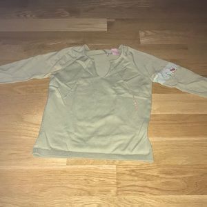 Olive green 3/4 sleeve knit shirt